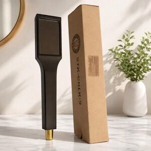 Taphandles Beer Tap Handle STK-CRLK-0 Black Gold Stock Draft Beer Faucet Pull